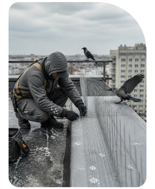 Защита от ворон под ключ в Старом Осколе по цене от 5059 р. | Сенат-Срк